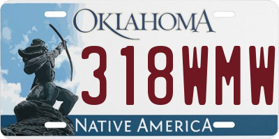 OK license plate 318WMW