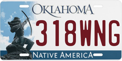OK license plate 318WNG