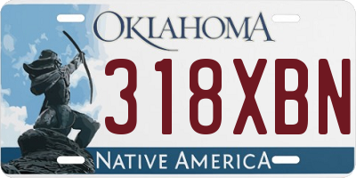 OK license plate 318XBN