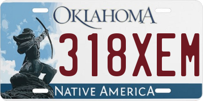 OK license plate 318XEM