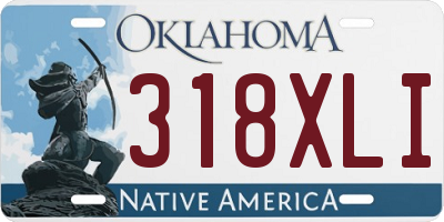 OK license plate 318XLI
