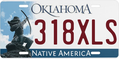 OK license plate 318XLS