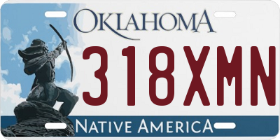 OK license plate 318XMN