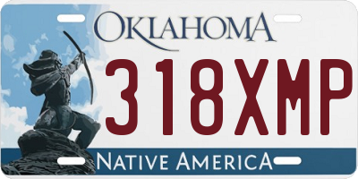 OK license plate 318XMP