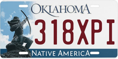 OK license plate 318XPI