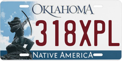 OK license plate 318XPL