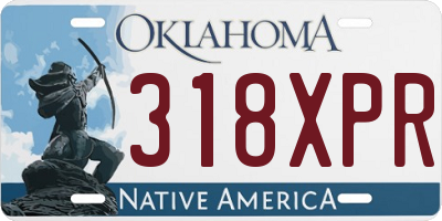 OK license plate 318XPR