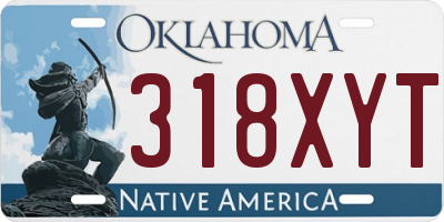 OK license plate 318XYT