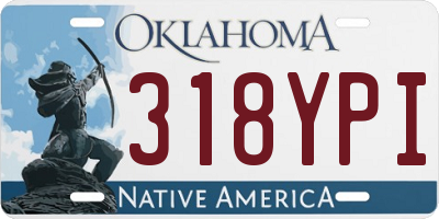 OK license plate 318YPI