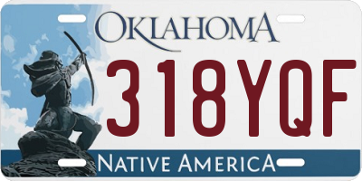 OK license plate 318YQF