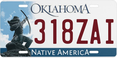 OK license plate 318ZAI