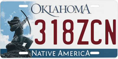 OK license plate 318ZCN