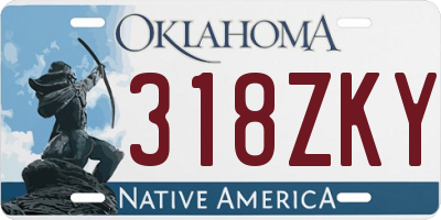 OK license plate 318ZKY