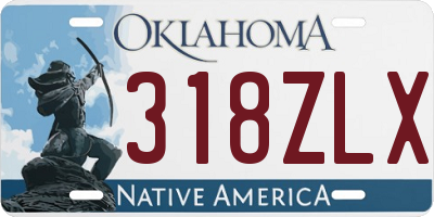 OK license plate 318ZLX