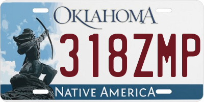 OK license plate 318ZMP