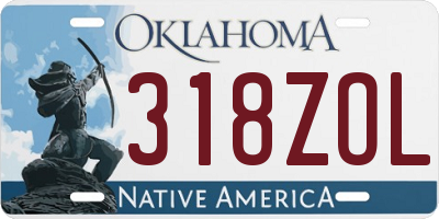 OK license plate 318ZOL