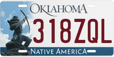 OK license plate 318ZQL