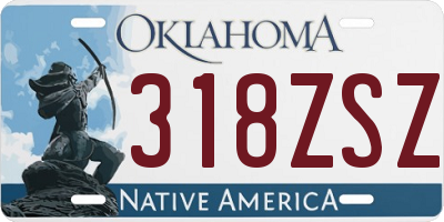 OK license plate 318ZSZ