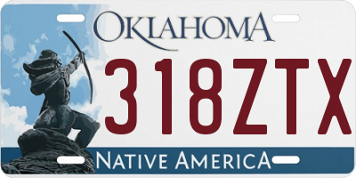 OK license plate 318ZTX