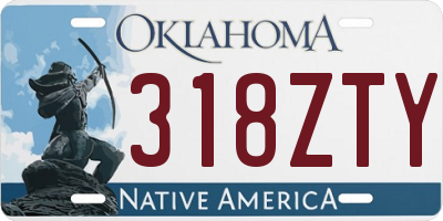 OK license plate 318ZTY