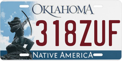 OK license plate 318ZUF