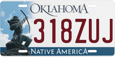 OK license plate 318ZUJ