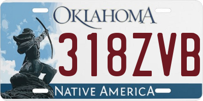 OK license plate 318ZVB