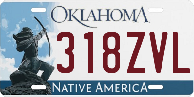 OK license plate 318ZVL