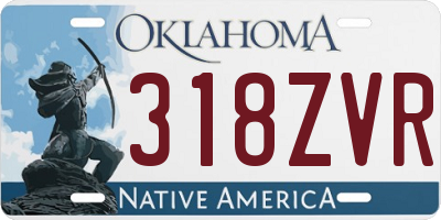 OK license plate 318ZVR