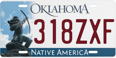 OK license plate 318ZXF