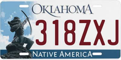 OK license plate 318ZXJ