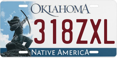 OK license plate 318ZXL