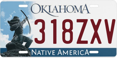 OK license plate 318ZXV