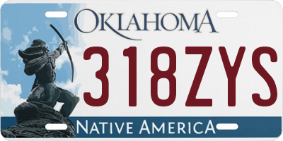 OK license plate 318ZYS