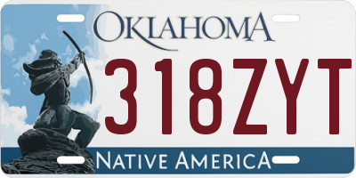 OK license plate 318ZYT