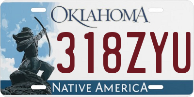 OK license plate 318ZYU