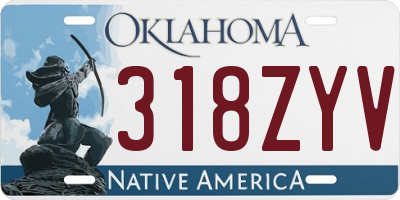 OK license plate 318ZYV