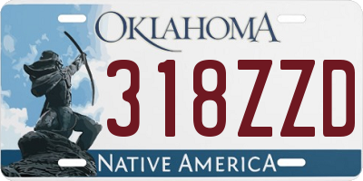 OK license plate 318ZZD