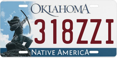 OK license plate 318ZZI