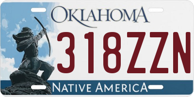 OK license plate 318ZZN