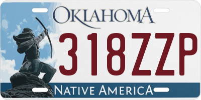 OK license plate 318ZZP