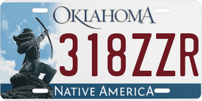 OK license plate 318ZZR