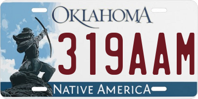 OK license plate 319AAM