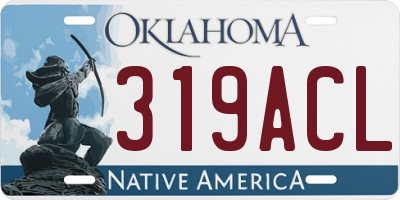 OK license plate 319ACL