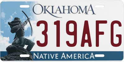 OK license plate 319AFG