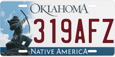 OK license plate 319AFZ
