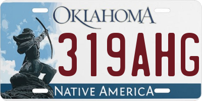 OK license plate 319AHG