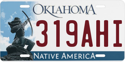 OK license plate 319AHI