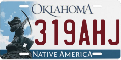 OK license plate 319AHJ