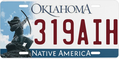OK license plate 319AIH